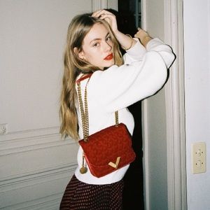 The Kooples Wool Ecru Cream Puff Sleeve Sweater Ribbed Neutrals Balloon Sleeve